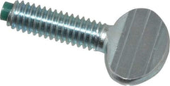 Made in USA - 5/16-18 Oval Dog Point Tip Grade 2 Steel Thumb Screw - 0.67" Head Height, Zinc-Plated Finish - Industrial Tool & Supply