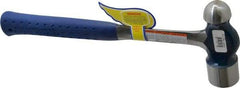 Estwing - 2 Lb Head Ball Pein Hammer - Steel Handle, 1-3/8" Face Diam, 14-1/2" OAL, Steel with Cushion Grip - Industrial Tool & Supply
