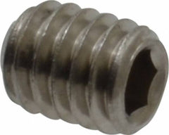 Value Collection - M4x0.70 Metric Coarse, 5mm OAL, Cup Point Set Screw - Grade 18-8 & Austenitic A2 Stainless Steel, 2mm Key - Industrial Tool & Supply