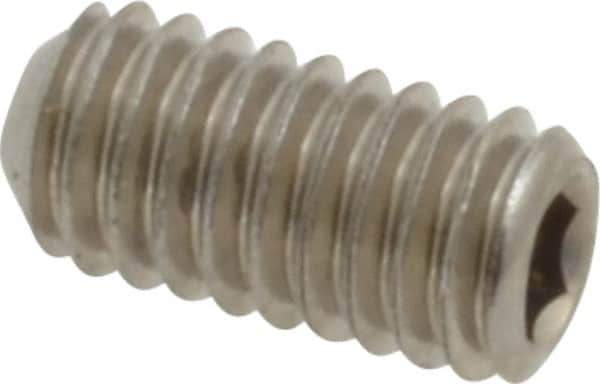 Value Collection - M4x0.70 Metric Coarse, 8mm OAL, Cup Point Set Screw - Grade 18-8 & Austenitic A2 Stainless Steel, 2mm Key - Industrial Tool & Supply