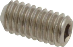 Value Collection - M4x0.70 Metric Coarse, 8mm OAL, Cup Point Set Screw - Grade 18-8 & Austenitic A2 Stainless Steel, 2mm Key - Industrial Tool & Supply
