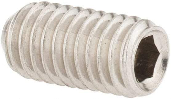 Value Collection - M5x0.80 Metric Coarse, 10mm OAL, Cup Point Set Screw - Grade 18-8 & Austenitic A2 Stainless Steel, 2.5mm Key - Industrial Tool & Supply