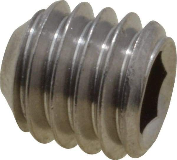 Value Collection - M6x1.00 Metric Coarse, 6mm OAL, Cup Point Set Screw - Grade 18-8 & Austenitic A2 Stainless Steel, 3mm Key - Industrial Tool & Supply