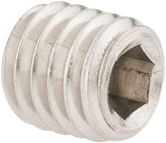 Value Collection - M8x1.25 Metric Coarse, 8mm OAL, Cup Point Set Screw - Grade 18-8 & Austenitic A2 Stainless Steel, 4mm Key - Industrial Tool & Supply