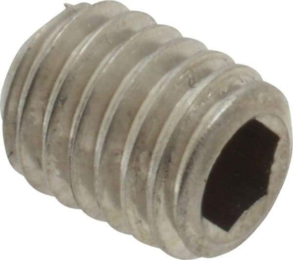 Value Collection - M8x1.25 Metric Coarse, 10mm OAL, Cup Point Set Screw - Grade 18-8 & Austenitic A2 Stainless Steel, 4mm Key - Industrial Tool & Supply