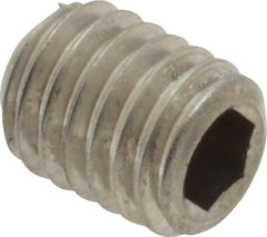 Value Collection - M8x1.25 Metric Coarse, 10mm OAL, Cup Point Set Screw - Grade 18-8 & Austenitic A2 Stainless Steel, 4mm Key - Industrial Tool & Supply