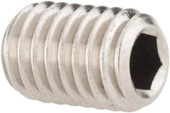 Value Collection - M8x1.25 Metric Coarse, 12mm OAL, Cup Point Set Screw - Grade 18-8 & Austenitic A2 Stainless Steel, 4mm Key - Industrial Tool & Supply