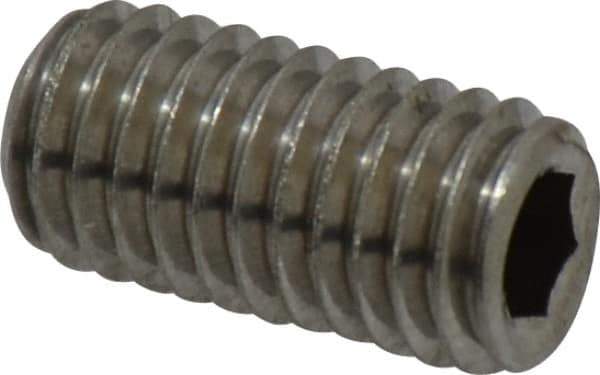 Value Collection - M8x1.25 Metric Coarse, 16mm OAL, Cup Point Set Screw - Grade 18-8 & Austenitic A2 Stainless Steel, 4mm Key - Industrial Tool & Supply