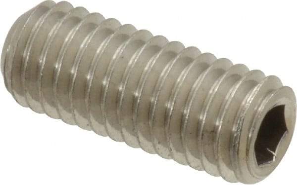 Value Collection - M8x1.25 Metric Coarse, 20mm OAL, Cup Point Set Screw - Grade 18-8 & Austenitic A2 Stainless Steel, 4mm Key - Industrial Tool & Supply