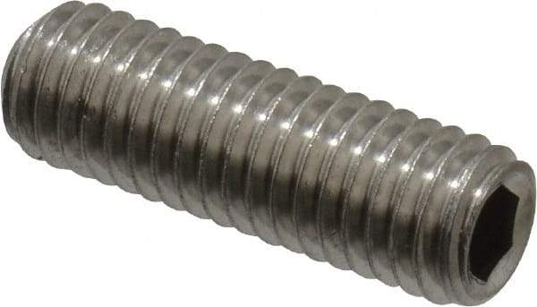 Value Collection - M8x1.25 Metric Coarse, 25mm OAL, Cup Point Set Screw - Grade 18-8 & Austenitic A2 Stainless Steel, 4mm Key - Industrial Tool & Supply