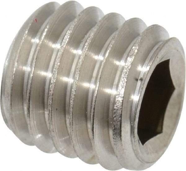 Value Collection - M10x1.50 Metric Coarse, 10mm OAL, Cup Point Set Screw - Grade 18-8 & Austenitic A2 Stainless Steel, 5mm Key - Industrial Tool & Supply