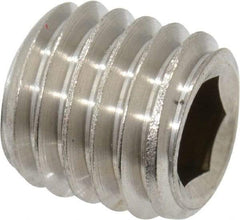 Value Collection - M10x1.50 Metric Coarse, 10mm OAL, Cup Point Set Screw - Grade 18-8 & Austenitic A2 Stainless Steel, 5mm Key - Industrial Tool & Supply