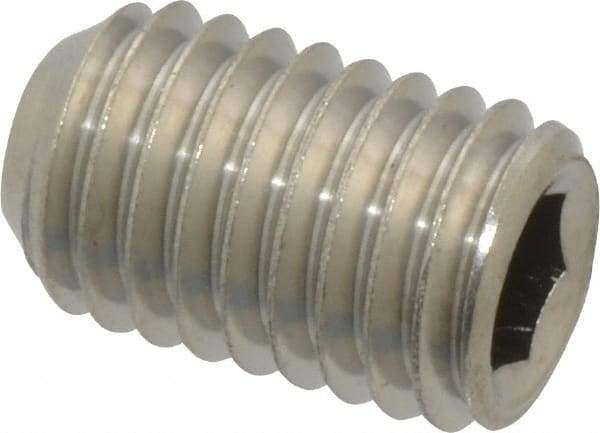 Value Collection - M10x1.50 Metric Coarse, 16mm OAL, Cup Point Set Screw - Grade 18-8 & Austenitic A2 Stainless Steel, 5mm Key - Industrial Tool & Supply