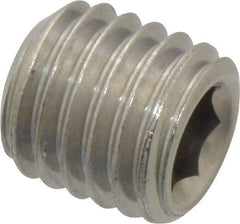 Value Collection - M12x1.75 Metric Coarse, 12mm OAL, Cup Point Set Screw - Grade 18-8 & Austenitic A2 Stainless Steel, 6mm Key - Industrial Tool & Supply
