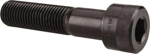 Holo-Krome - 1-1/4 - 7 UNC Hex Socket Drive, Socket Cap Screw - Alloy Steel, Black Oxide Finish, Partially Threaded, 5-1/2" Length Under Head - Industrial Tool & Supply