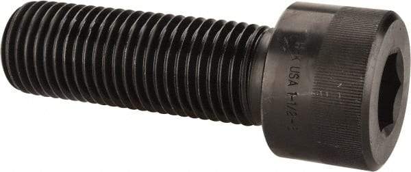 Holo-Krome - 1-1/2 - 6 UNC Hex Socket Drive, Socket Cap Screw - Alloy Steel, Black Oxide Finish, Partially Threaded, 4-1/2" Length Under Head - Industrial Tool & Supply