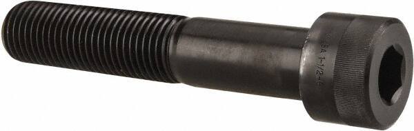 Holo-Krome - 1-1/2 - 6 UNC Hex Socket Drive, Socket Cap Screw - Alloy Steel, Black Oxide Finish, Partially Threaded, 8" Length Under Head - Industrial Tool & Supply