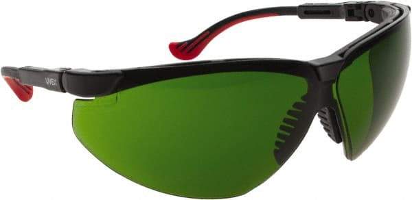 Uvex - Safety Glasses - GRN LENS #3 BLK FRM GENESIS XC SAFETY GLASSES - Industrial Tool & Supply