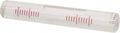 SPI - 3-3/4 Inch Long x 19/32 Inch Wide, Level Replacement Vial - Clear, Use With Block Levels - Industrial Tool & Supply