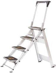 Little Giant Ladder - 4 Steps, 3' High, Type IA Rating, Aluminum Step Ladder - 300 Lb Capacity, 22-1/2" Base Width - Industrial Tool & Supply