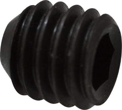 Holo-Krome - 7/16-14 UNC, 7/16" OAL, Cup Point Set Screw - Grade 8 Alloy Steel, 7/32" Key - Industrial Tool & Supply