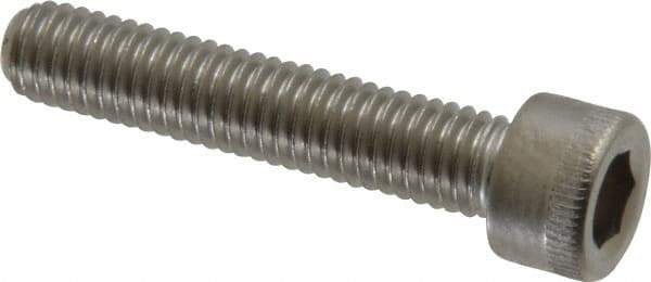 Holo-Krome - #10-32 UNF Hex Socket Drive, Socket Cap Screw - Grade 18-8 Stainless Steel, Uncoated, Fully Threaded, 1" Length Under Head - Industrial Tool & Supply