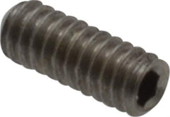 Value Collection - #3-48 UNC, 1/4" OAL, Cup Point Set Screw - Grade 18-8 Stainless Steel, 0.05" Key - Industrial Tool & Supply