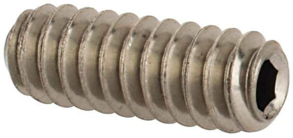 Value Collection - #4-40 UNC, 5/16" OAL, Cup Point Set Screw - Grade 18-8 Stainless Steel, 0.05" Key - Industrial Tool & Supply