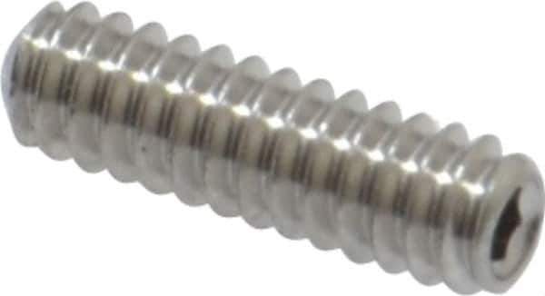 Value Collection - #4-40 UNC, 3/8" OAL, Cup Point Set Screw - Grade 18-8 Stainless Steel, 0.05" Key - Industrial Tool & Supply