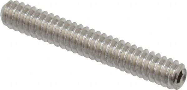 Value Collection - #4-40 UNC, 3/4" OAL, Cup Point Set Screw - Grade 18-8 Stainless Steel, 0.05" Key - Industrial Tool & Supply