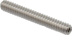 Value Collection - #4-40 UNC, 3/4" OAL, Cup Point Set Screw - Grade 18-8 Stainless Steel, 0.05" Key - Industrial Tool & Supply