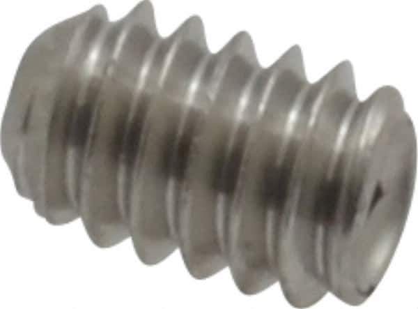 Value Collection - #5-40 UNC, 3/16" OAL, Cup Point Set Screw - Grade 18-8 Stainless Steel, 1/16" Key - Industrial Tool & Supply
