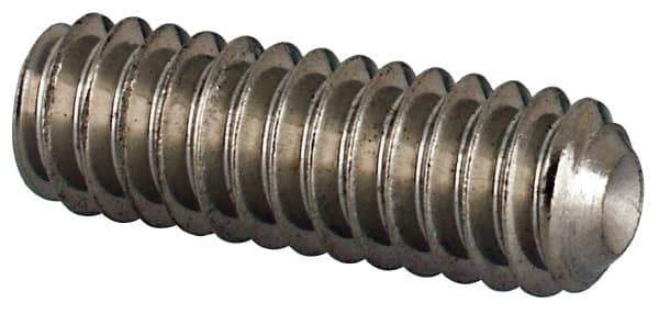 Value Collection - #5-40 UNC, 3/8" OAL, Cup Point Set Screw - Grade 18-8 Stainless Steel, 1/16" Key - Industrial Tool & Supply