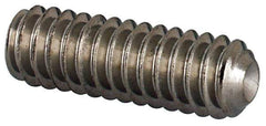 Value Collection - #5-40 UNC, 3/8" OAL, Cup Point Set Screw - Grade 18-8 Stainless Steel, 1/16" Key - Industrial Tool & Supply