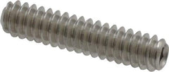 Value Collection - #6-32 UNC, 5/8" OAL, Cup Point Set Screw - Grade 18-8 Stainless Steel, 1/16" Key - Industrial Tool & Supply