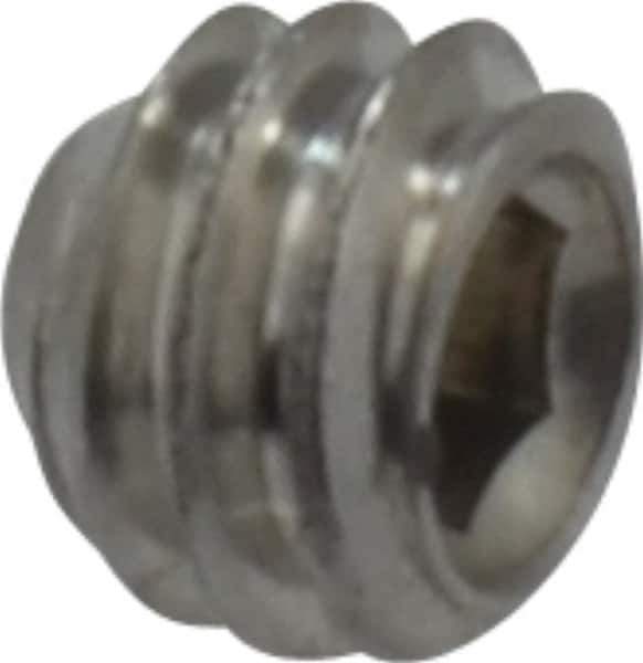 Value Collection - #8-32 UNC, 1/8" OAL, Cup Point Set Screw - Grade 18-8 Stainless Steel, 5/64" Key - Industrial Tool & Supply