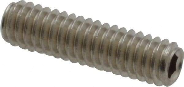 Value Collection - #8-32 UNC, 5/8" OAL, Cup Point Set Screw - Grade 18-8 Stainless Steel, 5/64" Key - Industrial Tool & Supply