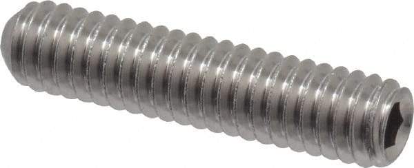 Value Collection - #8-32 UNC, 3/4" OAL, Cup Point Set Screw - Grade 18-8 Stainless Steel, 5/64" Key - Industrial Tool & Supply