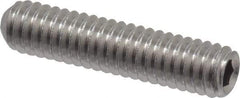 Value Collection - #8-32 UNC, 3/4" OAL, Cup Point Set Screw - Grade 18-8 Stainless Steel, 5/64" Key - Industrial Tool & Supply