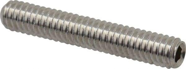 Value Collection - #8-32 UNC, 1" OAL, Cup Point Set Screw - Grade 18-8 Stainless Steel, 5/64" Key - Industrial Tool & Supply
