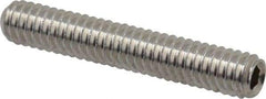 Value Collection - #8-32 UNC, 1" OAL, Cup Point Set Screw - Grade 18-8 Stainless Steel, 5/64" Key - Industrial Tool & Supply