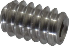 Value Collection - #10-24 UNC, 5/16" OAL, Cup Point Set Screw - Grade 18-8 Stainless Steel, 3/32" Key - Industrial Tool & Supply
