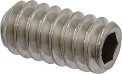 Value Collection - #10-24 UNC, 3/8" OAL, Cup Point Set Screw - Grade 18-8 Stainless Steel, 3/32" Key - Industrial Tool & Supply
