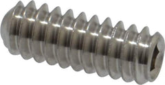 Value Collection - #10-24 UNC, 1/2" OAL, Cup Point Set Screw - Grade 18-8 Stainless Steel, 3/32" Key - Industrial Tool & Supply