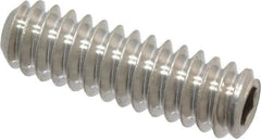 Value Collection - #10-24 UNC, 5/8" OAL, Cup Point Set Screw - Grade 18-8 Stainless Steel, 3/32" Key - Industrial Tool & Supply