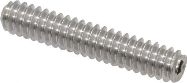 Value Collection - #10-24 UNC, 1" OAL, Cup Point Set Screw - Grade 18-8 Stainless Steel, 3/32" Key - Industrial Tool & Supply