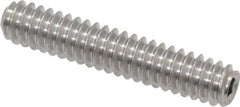 Value Collection - #10-24 UNC, 1" OAL, Cup Point Set Screw - Grade 18-8 Stainless Steel, 3/32" Key - Industrial Tool & Supply