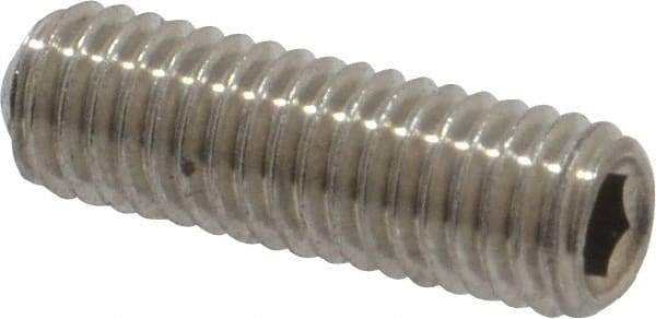 Value Collection - #10-32 UNF, 5/8" OAL, Cup Point Set Screw - Grade 18-8 Stainless Steel, 3/32" Key - Industrial Tool & Supply