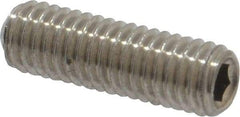 Value Collection - #10-32 UNF, 5/8" OAL, Cup Point Set Screw - Grade 18-8 Stainless Steel, 3/32" Key - Industrial Tool & Supply