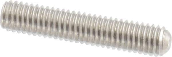Value Collection - #10-32 UNF, 1" OAL, Cup Point Set Screw - Grade 18-8 Stainless Steel, 3/32" Key - Industrial Tool & Supply